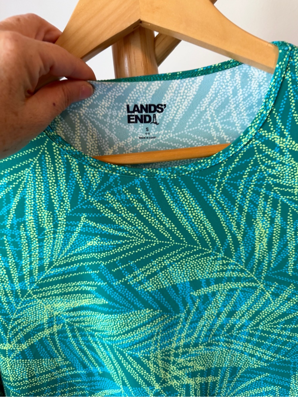 Lands End Women’s Swim Set Lined Shorts Long Sleeve Top Size Small UPF Modest - Picture 3 of 11